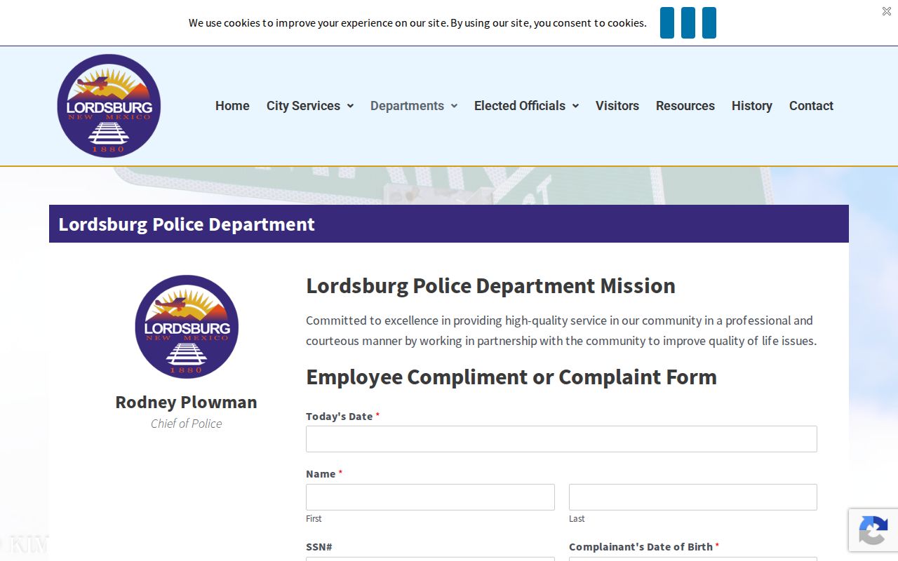 Lordsburg Police channel for Hidalgo County arrest records