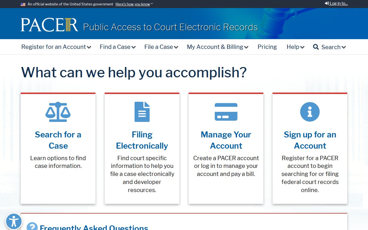 PACER search source for Lordsburg federal criminal records